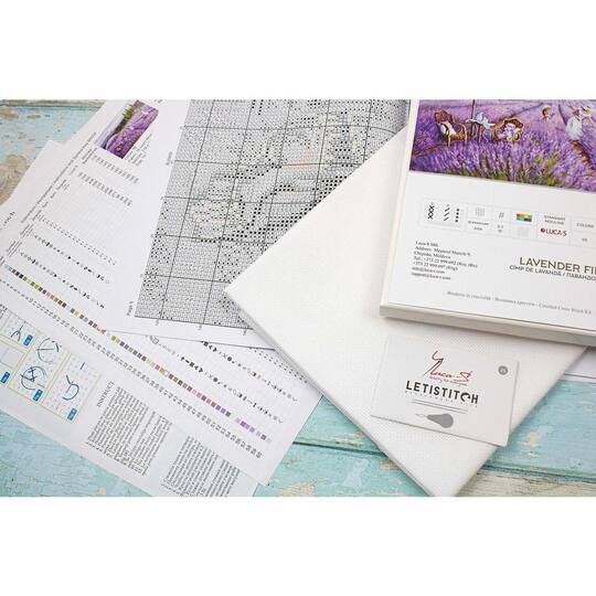 Luca-s Lavender Field Counted Cross Stitch Kit